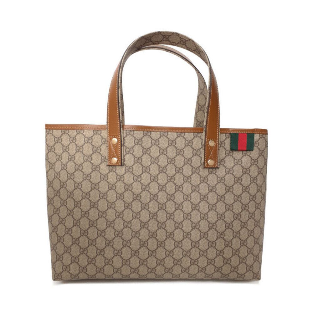 Gucci handbag beige brown GG canvas tote bag